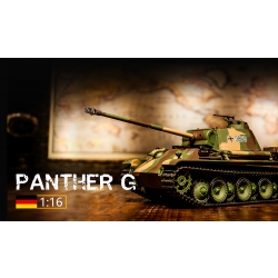 Czołg zdalnie sterowany ASG/IR/dźwięk/dym 1:16 German Panther Type G RTR 2.4Ghz - Heng Long 3879-1U (S)